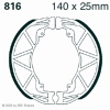 Preview: EBC 816 Premium Bremsbacken Derbi Atlantis 100 (4T) (13- 3 Speichen Felge)