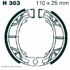 Preview: EBC H303G Premium Bremsbacken Water Grooved Honda CH 125 (J/K/L/M/P/R/T) (Spacy)