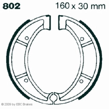 EBC 802G Premium Bremsbacken Water Grooved Husqvarna XC 500