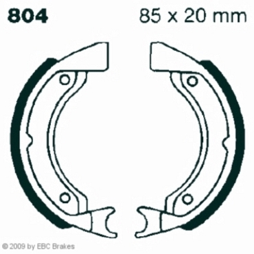 Preview: EBC 804 Premium Bremsbacken C.Z./Jawa Moped