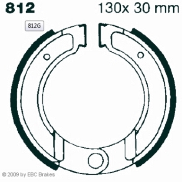 Preview: EBC 812G Premium Bremsbacken Water Grooved KTM GS 125