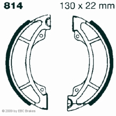 Preview: EBC 814G Premium Bremsbacken Water Grooved KTM MX 80