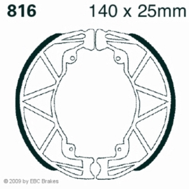 EBC 816 Premium Bremsbacken Piaggio Fly 150 (4T)