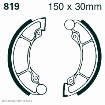 Preview: EBC 819 Premium Bremsbacken Sym Huskey 125/150