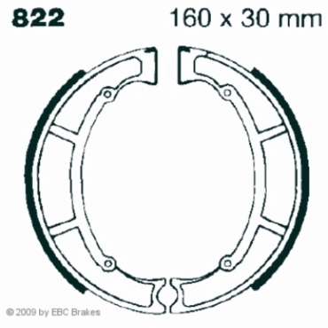 Preview: EBC 822G Premium Bremsbacken Water Grooved Maico alle Modelle