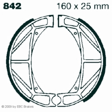 EBC 842G Premium Bremsbacken Water Grooved Cagiva SX 250