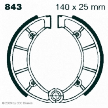 Preview: EBC 843G Premium Bremsbacken Water Grooved Fantic 50 Strada Super Six