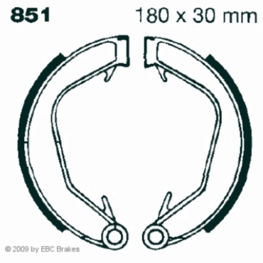 Preview: EBC 851 Premium Bremsbacken Norton Commando
