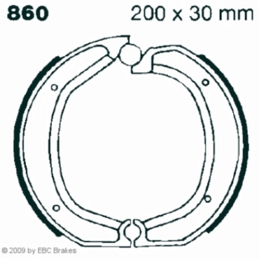 EBC 860 Premium Bremsbacken BMW R 60/7 (VA eine Scheibe)