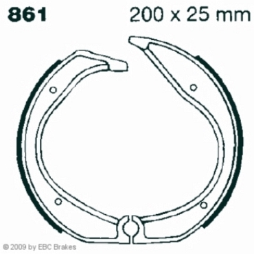 EBC 861 Premium Bremsbacken BMW R 100 RT bis 08/1989
