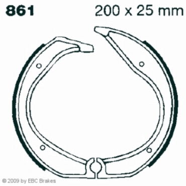 EBC 861 Premium Bremsbacken BMW R 65 T (ATE Bremssattel)