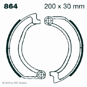 Preview: EBC 864 Premium Bremsbacken BMW R 50/5 / 60/5 / 60/6 / 75/5