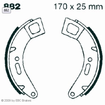 Preview: EBC 882 Premium Bremsbacken Piaggio Cosa 2 200