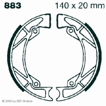 Preview: EBC 883 Premium Bremsbacken Gilera Built 50