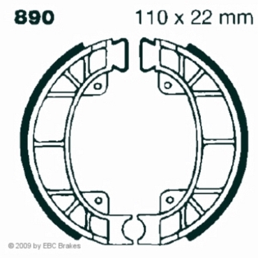 EBC 890 Premium Bremsbacken Piaggio Scatto 50