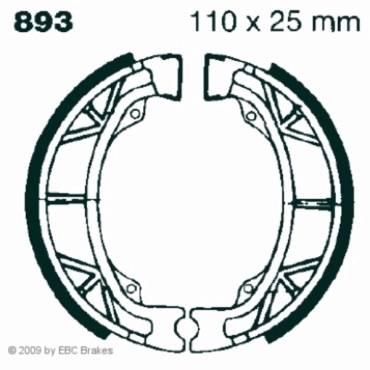 EBC 893 Premium Bremsbacken Aprilia Scarabeo 50 (2T) (H2/HL) (Modell Bremsscheibe VA)