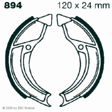 EBC 894 Premium Bremsbacken Casal Mofas Trommel Durchmesser. 110mm