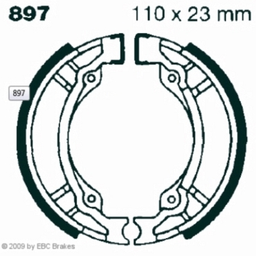 Preview: EBC 897 Premium Bremsbacken Adly RT 50/100
