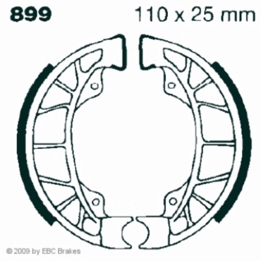 EBC 899 Premium Bremsbacken Vespa ET4 50 (Heng Tong Bremssattel)