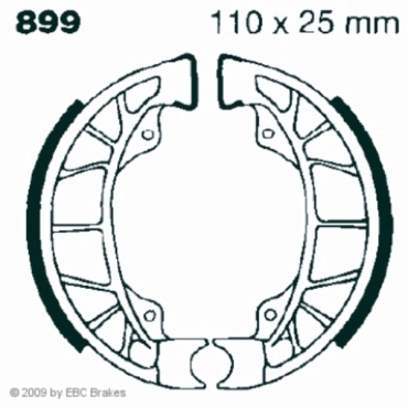 EBC 899 Premium Bremsbacken Piaggio Zip 50 SP (Wasserkühlung)