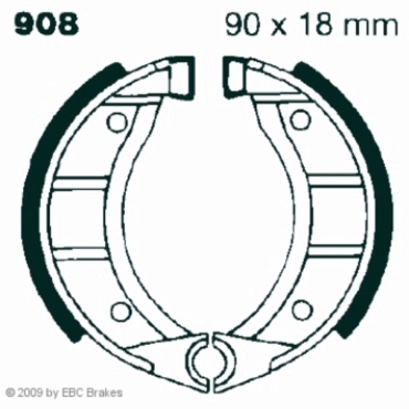 EBC 908 Premium Bremsbacken Malaguti 50 LX Sport