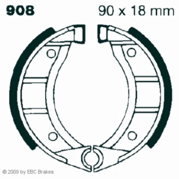 EBC 908 Premium Bremsbacken Piaggio Free 50