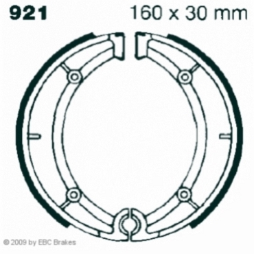 EBC 921 Premium Bremsbacken Laverda LB 125 Custom/Sabbia Strada/Sport