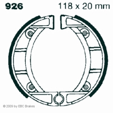 Preview: EBC 926G Premium Bremsbacken Water Grooved Malaguti 50 Fifty HF