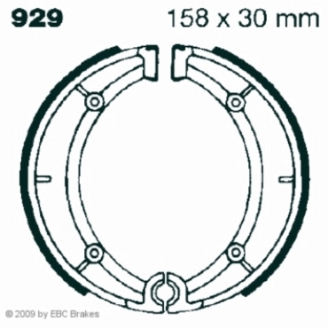 Preview: EBC 929 Premium Bremsbacken Ducati 250/350/450 Desmo/Single