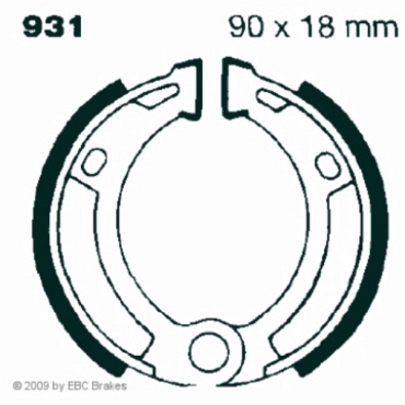 EBC 931 Premium Bremsbacken Puch MAXI 50 EXECUTIVE ( Guß Felgen / 1 Gang Automatik )