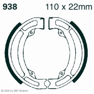 Preview: EBC 938 Premium Bremsbacken Hyosung TE 50