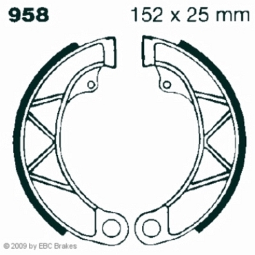 Preview: EBC 958 Premium Bremsbacken Lambretta 125/150/175 L1