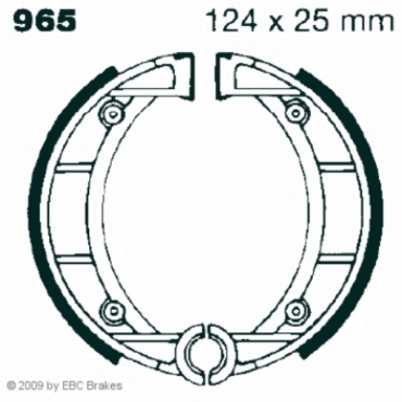 Preview: EBC 965 Premium Bremsbacken Italjet (alle Modelle 125ccm)