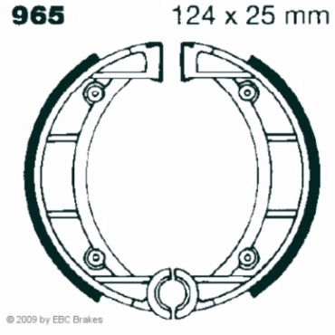 EBC 965G Premium Bremsbacken Water Grooved Italjet (alle Modelle 125ccm)