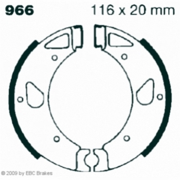 Preview: EBC 966 Premium Bremsbacken Kreidler 50 RM