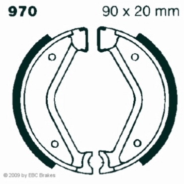 Preview: EBC 970 Premium Bremsbacken Puch MS 50/50 L