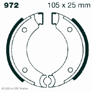 Preview: EBC 972 Premium Bremsbacken Puch 50 KA/K2/K25/K3T/MSP