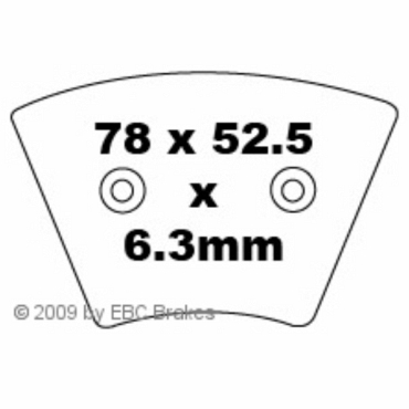Preview: EBC FA026 Blackstuff Bremsbeläge Harley Davidson® 73-77 (FX, FXE) (Rivet Type)
