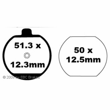 Preview: EBC FA033 Blackstuff Bremsbeläge Kawasaki S2-A (350ccm)