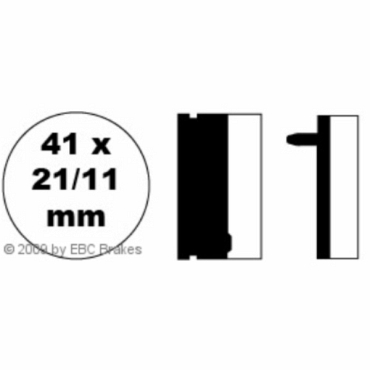 Preview: EBC FA040 Blackstuff Bremsbeläge Honda CB 125 (T)