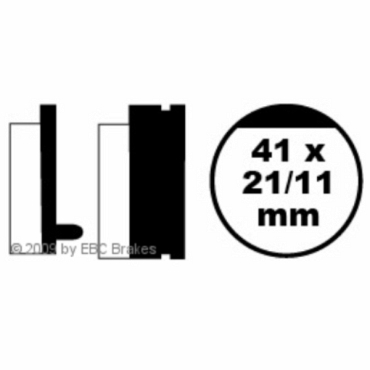 Preview: EBC FA052 Blackstuff Bremsbeläge Honda CB 100 N