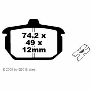 EBC FA078 Blackstuff Bremsbeläge Harley Davidson® 82-83 (Twin fronts) (Girling Bremssattel)