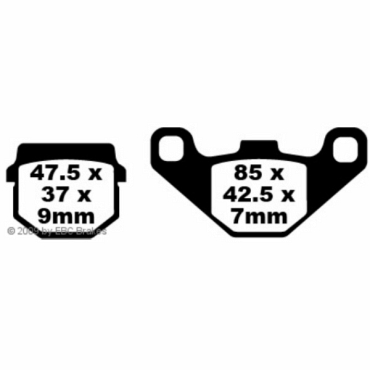 EBC FA083TT Redstuff Bremsbeläge Kawasaki AR 50 A1/C2-C10