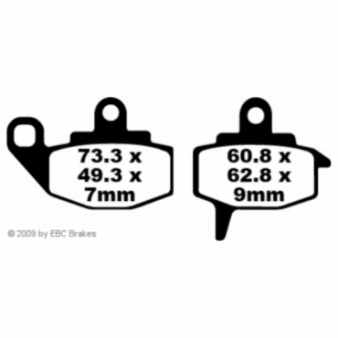 Preview: EBC FA130R Goldstuff Bremsbeläge Kawasaki KX 125 F1