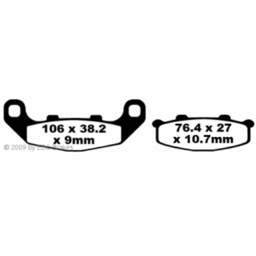 Preview: EBC FA141 Blackstuff Bremsbeläge Kawasaki ZXR 250 C1-C3 (ZX 250 C1-C3)