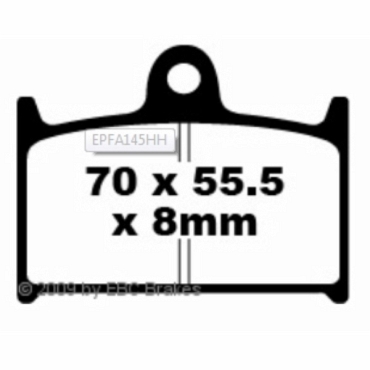 Preview: EBC EPFA145HH Extreme Pro Bremsbeläge Suzuki GSXR 750 RG (Trockenkupplung)