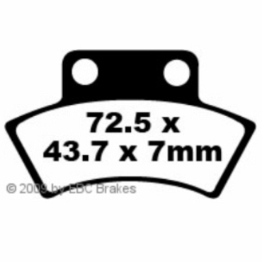 EBC FA232TT Redstuff Bremsbeläge Polaris 400 Big Boss L 6 x 6