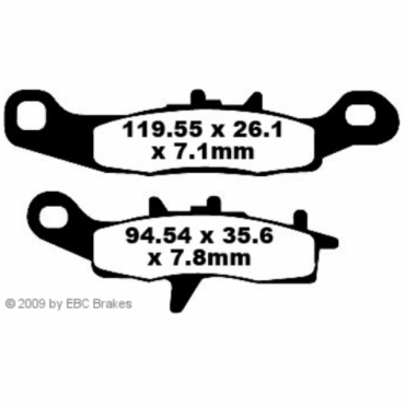 Preview: EBC FA258R Goldstuff Bremsbeläge Kawasaki KX 85/85-2 A2/B2