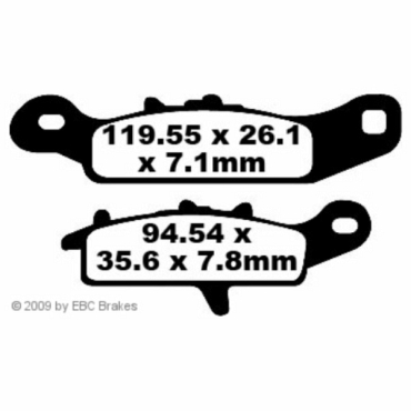 EBC FA342R Goldstuff Bremsbeläge Kawasaki KSV 700 A1/A2/A6F/A7F/A8F/B1/B2/B6F/B7F (KFX 700) V-Force