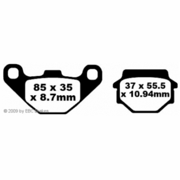 Preview: EBC FA372R Goldstuff Bremsbeläge Suzuki LT-F 500 FK3 Vinson Quadrunner